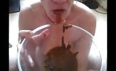 Mature woman almost puked while drinking liquid shit