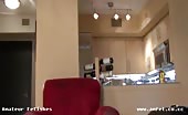 Sexy babe shitting on homemade toilet