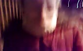 Blonde slut eating poop outdoor