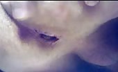 Mature man shitting in close up