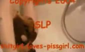 Teen sucking a real dirty dildo