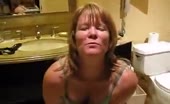 Spreading butt cheeks while pooping