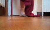 Skinny girl shitting in doggy style