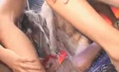 Insane Japanese enema gangbang