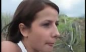 Sexy teen shitting outdoor