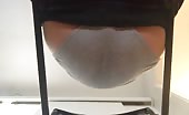 Shitting in grey panties