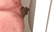 White woman takes huge shit