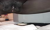 Black girl pooping in close up