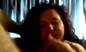 Woman shitting on cock while sucking it