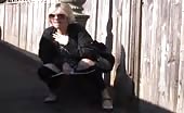 British blonde peeing