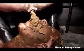 Hairy guy pooping on a blonde babe