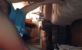 Teen girl pooping in doggystyle