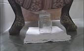 Hot wife pooping in a jar