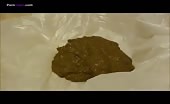 Amateur girl pooping on bathroom floor