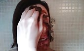 She smears poop on her face
