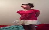 Girl is desperate and she shits in her panties