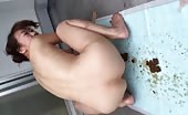 Mature Japanese takes a shit in doggystyle