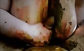 Giving a real scat handjob