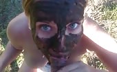 Giving a scat blowjob