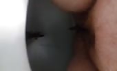 Shaved wife pooping and peeing