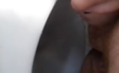 Fingering pussy while shitting