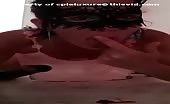 Hot brunette milf masturbates with crap