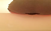 Chubby brunette shits in grey panties