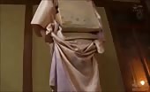 Hairy Japanese shits on her boyfriend