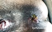 Black girl farting and shitting