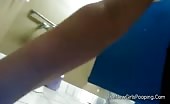 Blonde babe can't stand the smell of her own shit