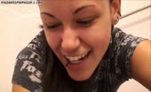 Hairy ebony shitting