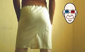 Hot boy farting loud in tight dress