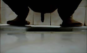 Middle aged man shitting at midnight