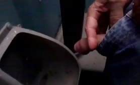 Peeing in a public bathroom made him horny