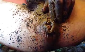Masturbating with black saved shit