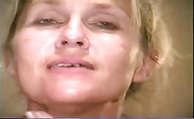 Blonde teacher eating a tiny shit