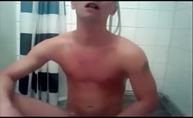 Nerdy Geek eating poop while jerking off