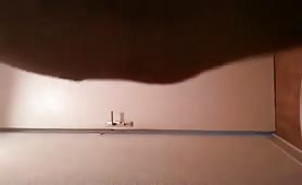 Tiny shit on the bedroom floor in close up