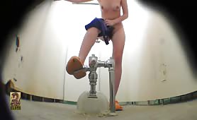 Sexy teen shitting after swimming