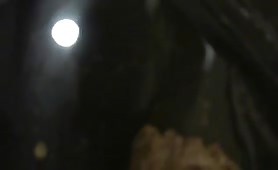 Brunette Spanish girl smearing shit on her naked body