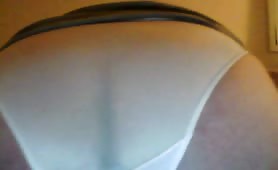 Chubby wife shitting in panties