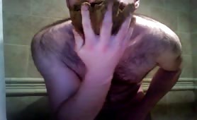 Rubbing saved shit on his face and hands