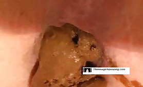 Insane big turd in close up