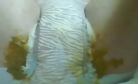Mix of the same guy pooping in diapers