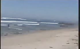 Two best friends pooping at the beach