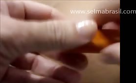 Long sausage from her ass