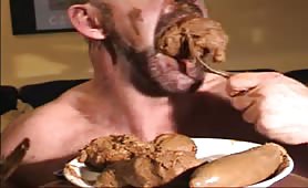 Slicing a huge turd with a knife