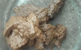 Morning dump on a glass plate