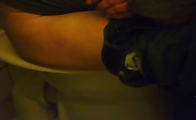 Wiping his nasty asshole