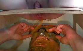 Extreme scat eating male slave